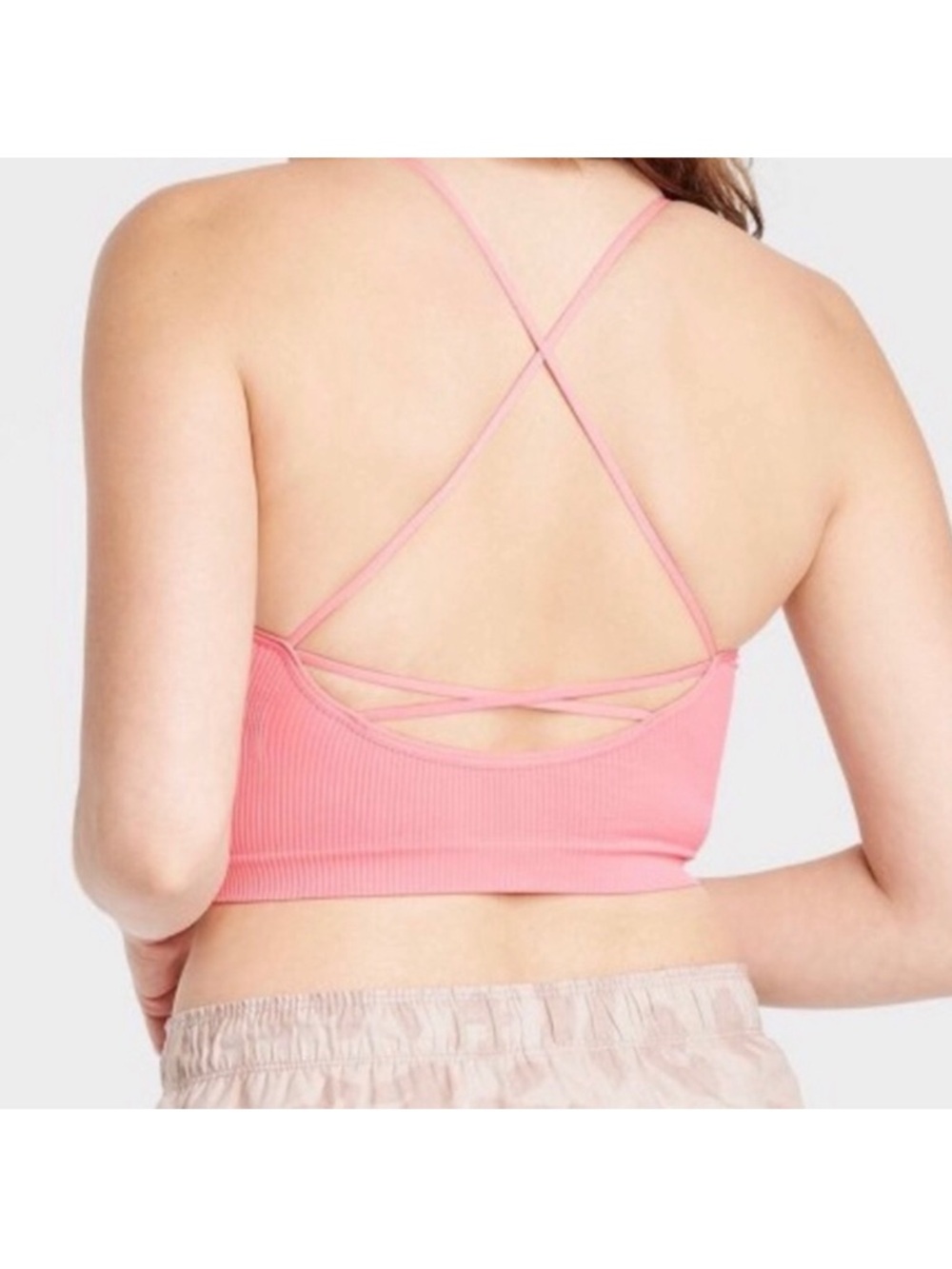 Colsie Coral Ribbed Tank Top - Picture 2 of 8
